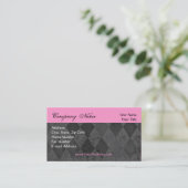 Aangepast Visitekaartje, Roze en Zwart Ontwerp Visitekaartje (Staand voorkant)