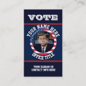 Aangepast Visitekaartje Sjabloon politieke campagn (Voorkant)