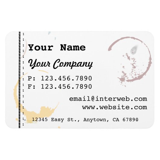 Aangepast Visitekaartje Stijl koffie Stain Magnets Magneet (Horizontaal)