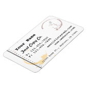 Aangepast Visitekaartje Stijl koffie Stain Magnets Magneet (Linkerzijde)