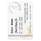 Aangepast Visitekaartje Stijl koffie Stain Magnets Magneet (Verticaal)