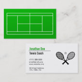 Aangepast Visitekaartje Tennis Coach (Voorkant / Achterkant)