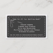 Aangepast Visitekaartje van Quilter (Achterkant)