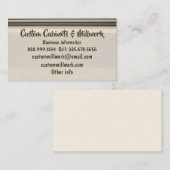 Aangepast Visitekaartje voor aangepaste kasten en  (Voorkant / Achterkant)