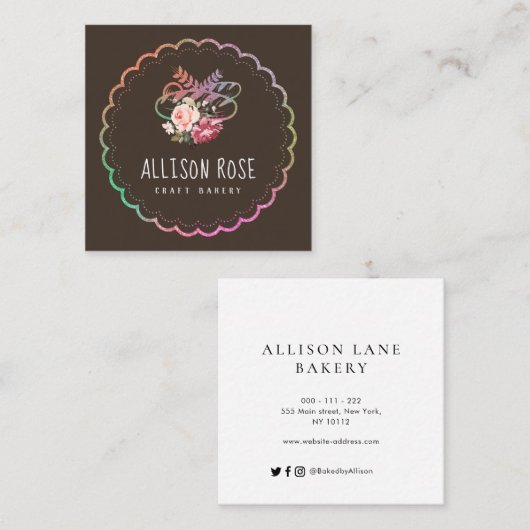 Aangepast visitekaartje voor bakkerij (Voorkant / Achterkant)