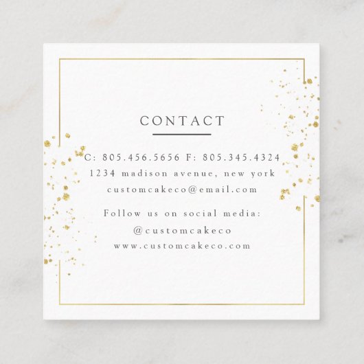 Aangepast Visitekaartje voor bakkerij (Achterkant)