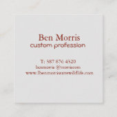 Aangepast Visitekaartje voor Bengaals-tijger (Achterkant)