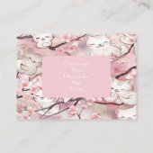 Aangepast Visitekaartje voor Cattery Soft Pink Flo (Achterkant)