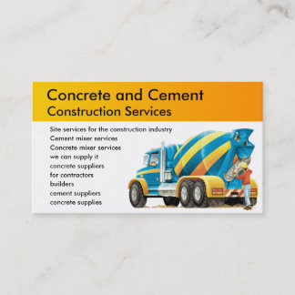 Aangepast Visitekaartje voor concrete en cementmix