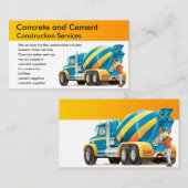 Aangepast Visitekaartje voor concrete en cementmix (Voorkant / Achterkant)