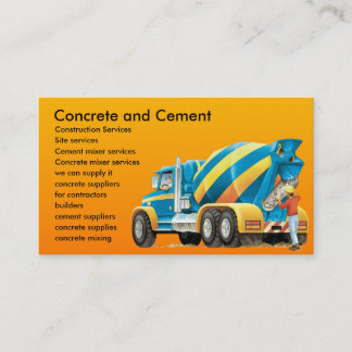 Aangepast Visitekaartje voor concrete mixer
