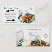 Aangepast Visitekaartje voor Diner, Deli of Cafe (Voorkant / Achterkant)