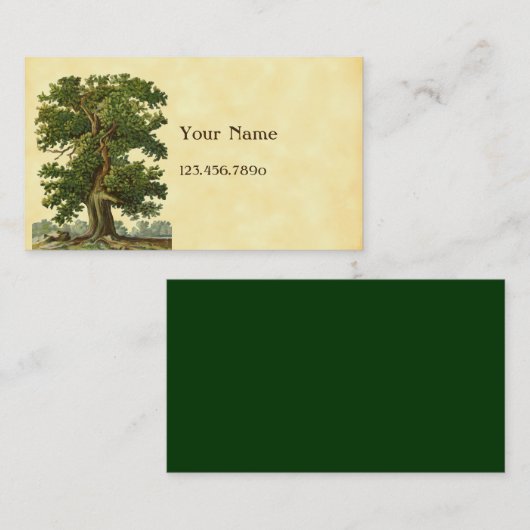 Aangepast Visitekaartje voor  eikenstructuur (Voorkant / Achterkant)