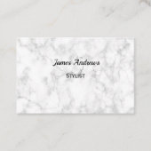 Aangepast Visitekaartje voor Elegant Script Marble (Voorkant)