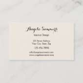 Aangepast Visitekaartje voor foto-interieur ontwer (Achterkant)