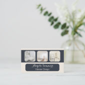 Aangepast Visitekaartje voor foto-interieur ontwer (Staand voorkant)