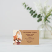 Aangepast Visitekaartje voor Fox Computer Solution (Staand voorkant)