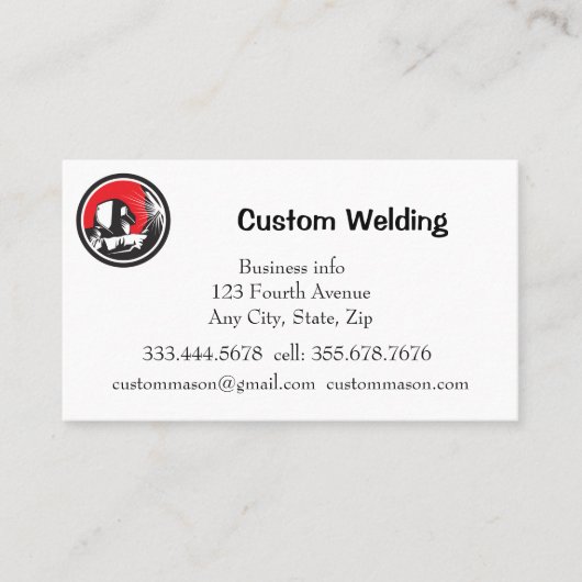 Aangepast Visitekaartje voor het aanbrengen van la (Voorkant)