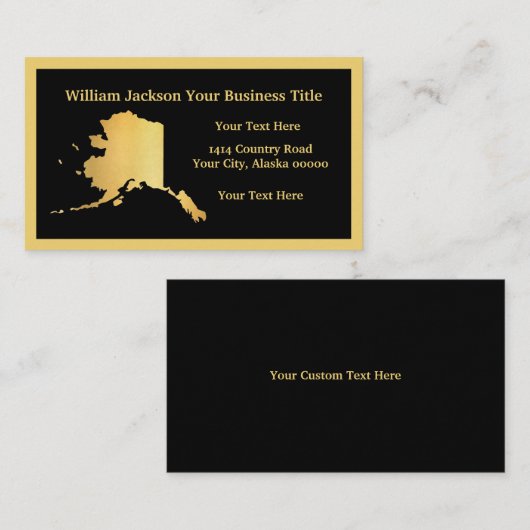Aangepast Visitekaartje voor het ontwerp van Alask (Voorkant / Achterkant)