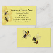 Aangepast Visitekaartje voor honingbijen (Voorkant / Achterkant)