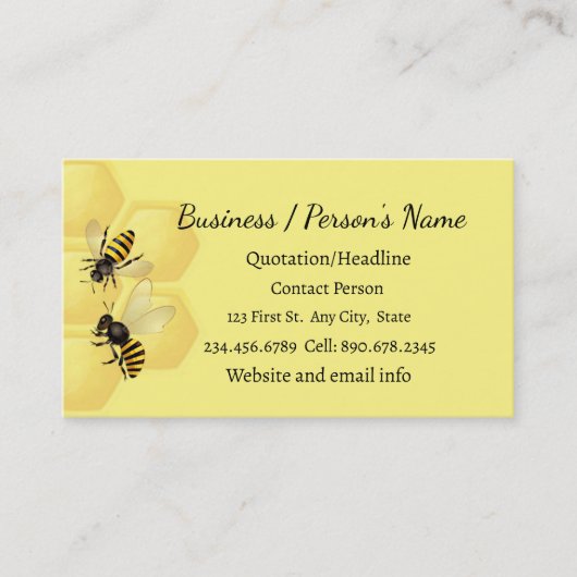 Aangepast Visitekaartje voor honingbijen (Voorkant)