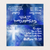 Aangepast Visitekaartje voor kerkafdekking (Buitenkant ongevouwen)