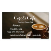 Aangepast Visitekaartje voor koffiehuis met koffie Magnetisch Visitekaartje (Voorkant)