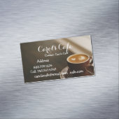 Aangepast Visitekaartje voor koffiehuis met koffie Magnetisch Visitekaartje (Voorbeeld)