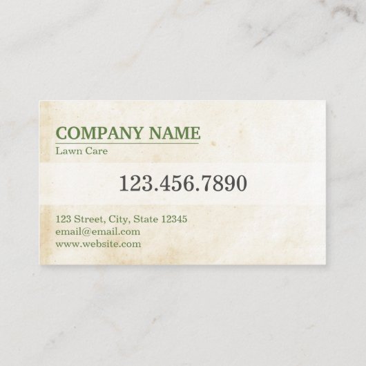 Aangepast Visitekaartje voor Lawn Care (Achterkant)