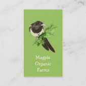 Aangepast Visitekaartje voor Magpie Organic Boerde (Achterkant)