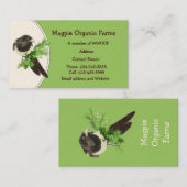 Aangepast Visitekaartje voor Magpie Organic Boerde (Voorkant / Achterkant)