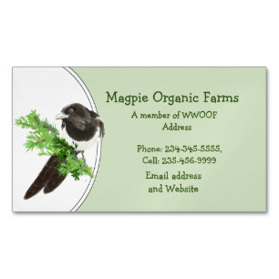 Aangepast Visitekaartje voor Magpie Organic Boerde Magnetisch Visitekaartje