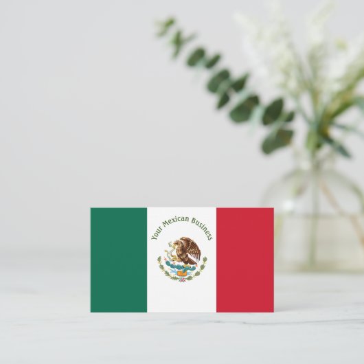 Aangepast Visitekaartje voor Mexicaanse vlag (Staand voorkant)