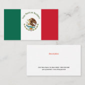 Aangepast Visitekaartje voor Mexicaanse vlag (Voorkant / Achterkant)
