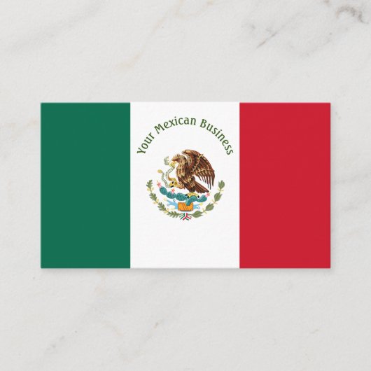 Aangepast Visitekaartje voor Mexicaanse vlag (Voorkant)