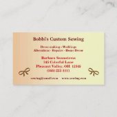 Aangepast Visitekaartje voor naaien (Achterkant)