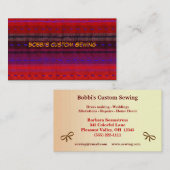 Aangepast Visitekaartje voor naaien (Voorkant / Achterkant)