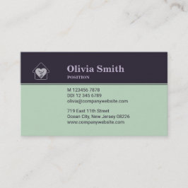 Aangepast Visitekaartje voor Paarse en blauwe thui Klantenkaartje