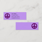 Aangepast Visitekaartje voor Paarse vredessignalis (Voorkant / Achterkant)