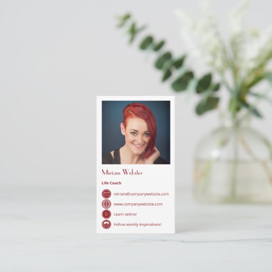 Aangepast Visitekaartje voor professionele lak Klantenkaartje (Staand voorkant)