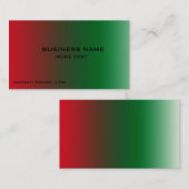 aangepast visitekaartje voor rood groen overgangso (Voorkant / Achterkant)
