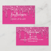 Aangepast Visitekaartje voor roze druppelaar (Voorkant / Achterkant)