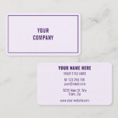 Aangepast Visitekaartje voor uw kleuren en lettert (Voorkant / Achterkant)