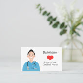 Aangepast Visitekaartje voor verpleegster Avatar (Staand voorkant)
