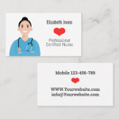 Aangepast Visitekaartje voor verpleegster Avatar (Voorkant / Achterkant)