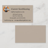 Aangepast Visitekaartje voor zandspiering van bedr (Voorkant / Achterkant)