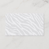 Aangepast Visitekaartje Zebra Print Handbag (Achterkant)