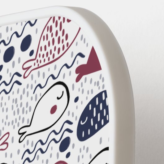 Aangepast vismodel pickleball paddle (Links Detail)