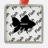 Aangepast vissilhouet metalen ornament (Voorkant)