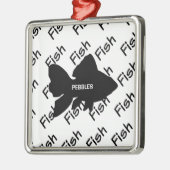 Aangepast vissilhouet metalen ornament (Links)